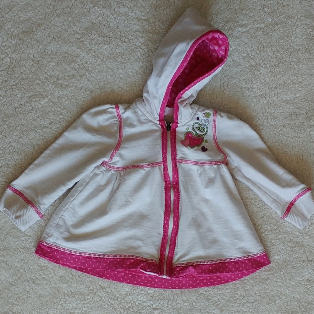 Adorable Pink And White Hoody